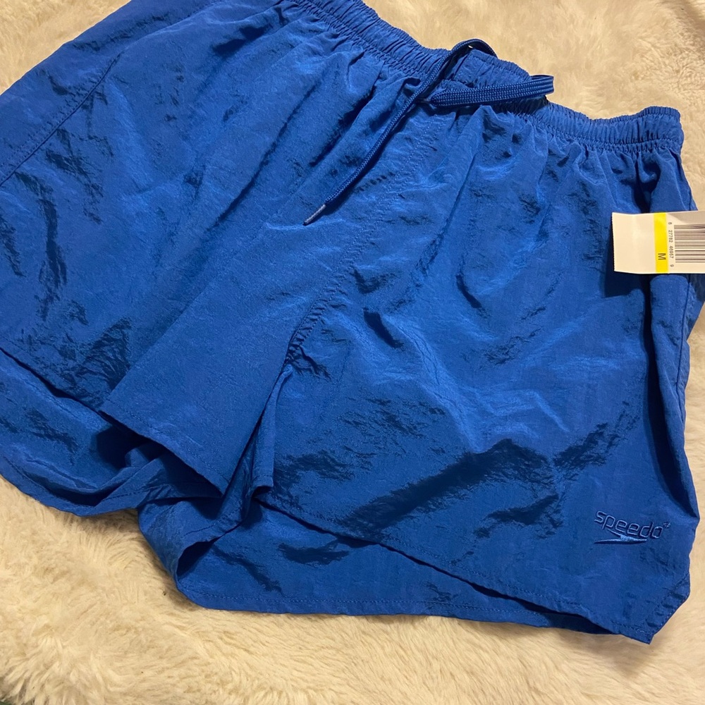 * NWT Vintage Speedo blue swim trunks shorts Medium